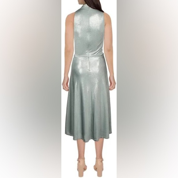 Pastel blue glam from Ralph Lauren ✨✨ NWT Foil-Print Cocktail Dress - Picture 7 of 12